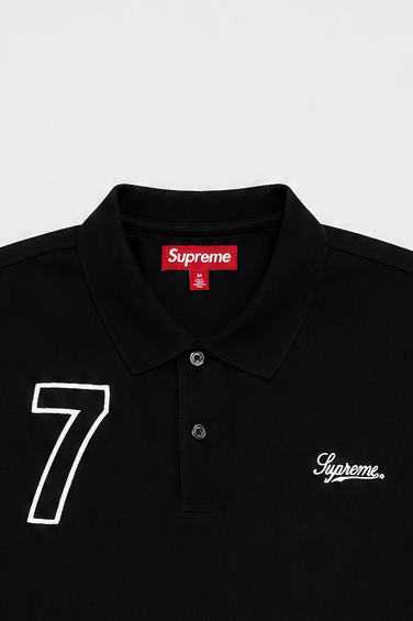 Supreme Cursive Polo 'Black'
